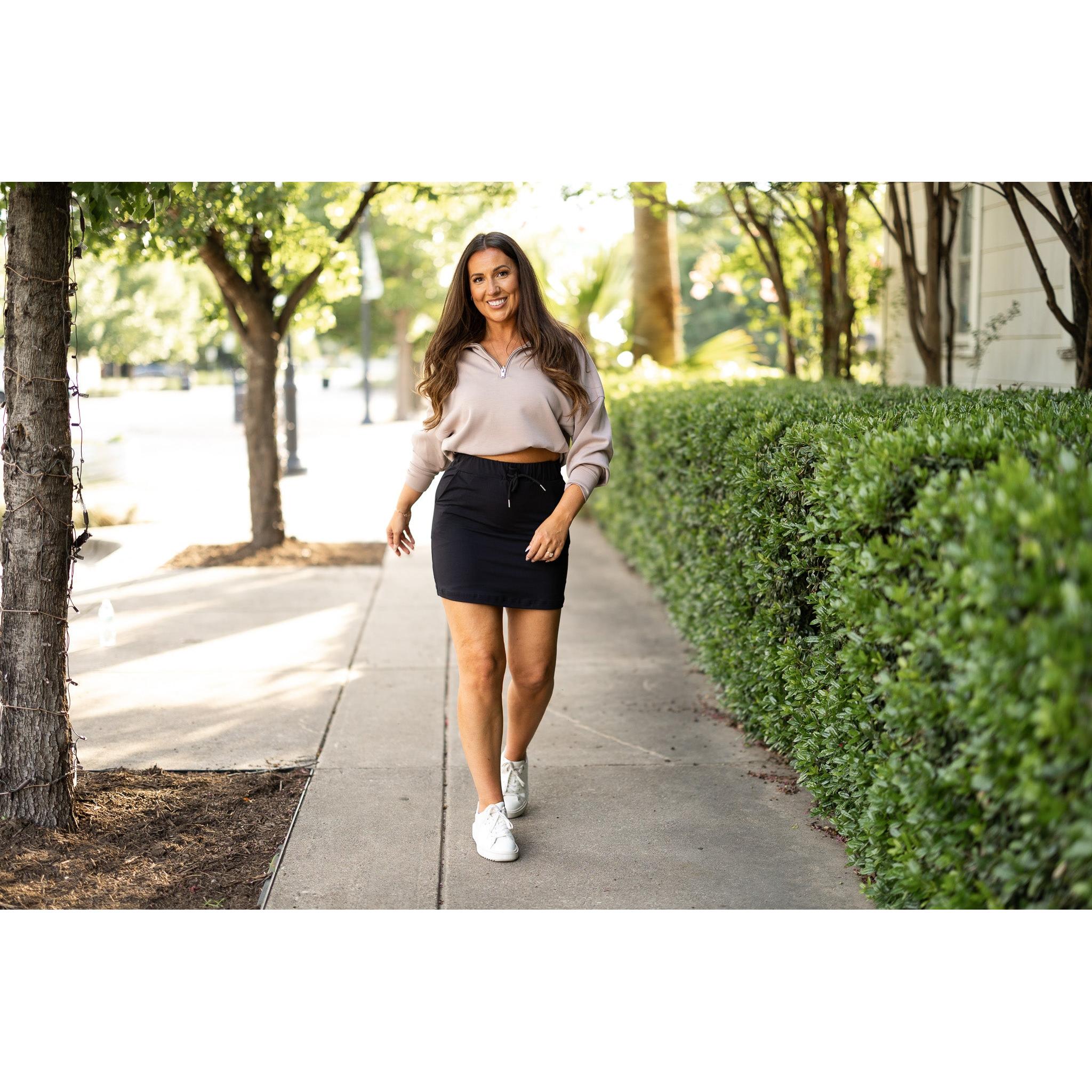 Kristina BLACK Jogger Skirt